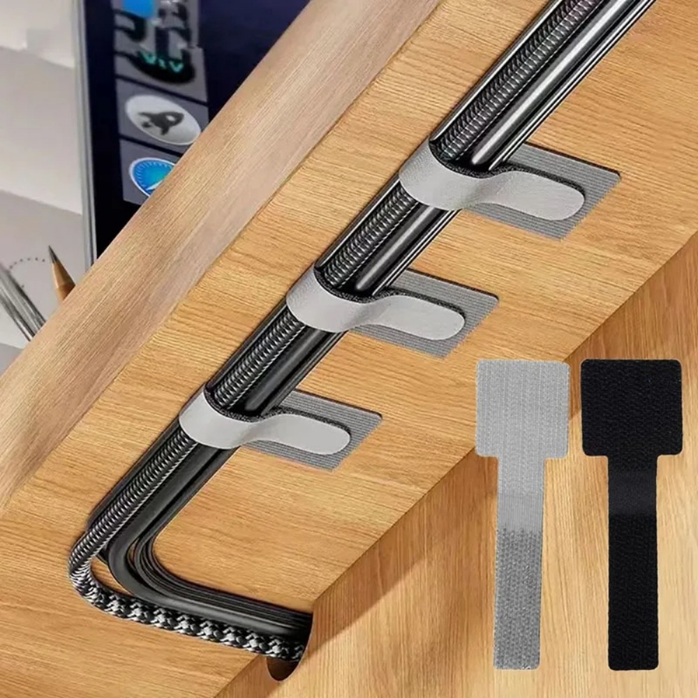 Gear Tie Reusable - Selbstklebende Wiederverwendbare Kabelbinder Klettverschluss-Kabelorganizer Verstellbarer Kabelhalter
