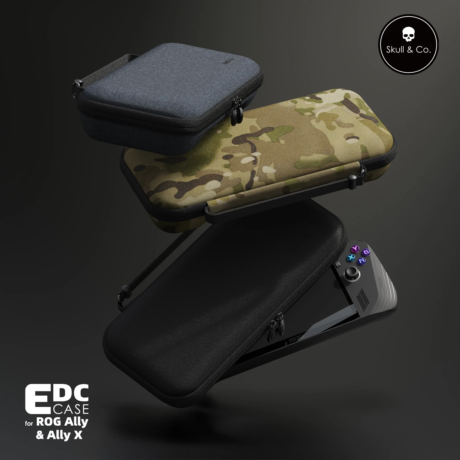 Edc Carry Co - Skull & Co. EDC-Hülle, tragbare Hartschalen-Aufbewahrungstasche,