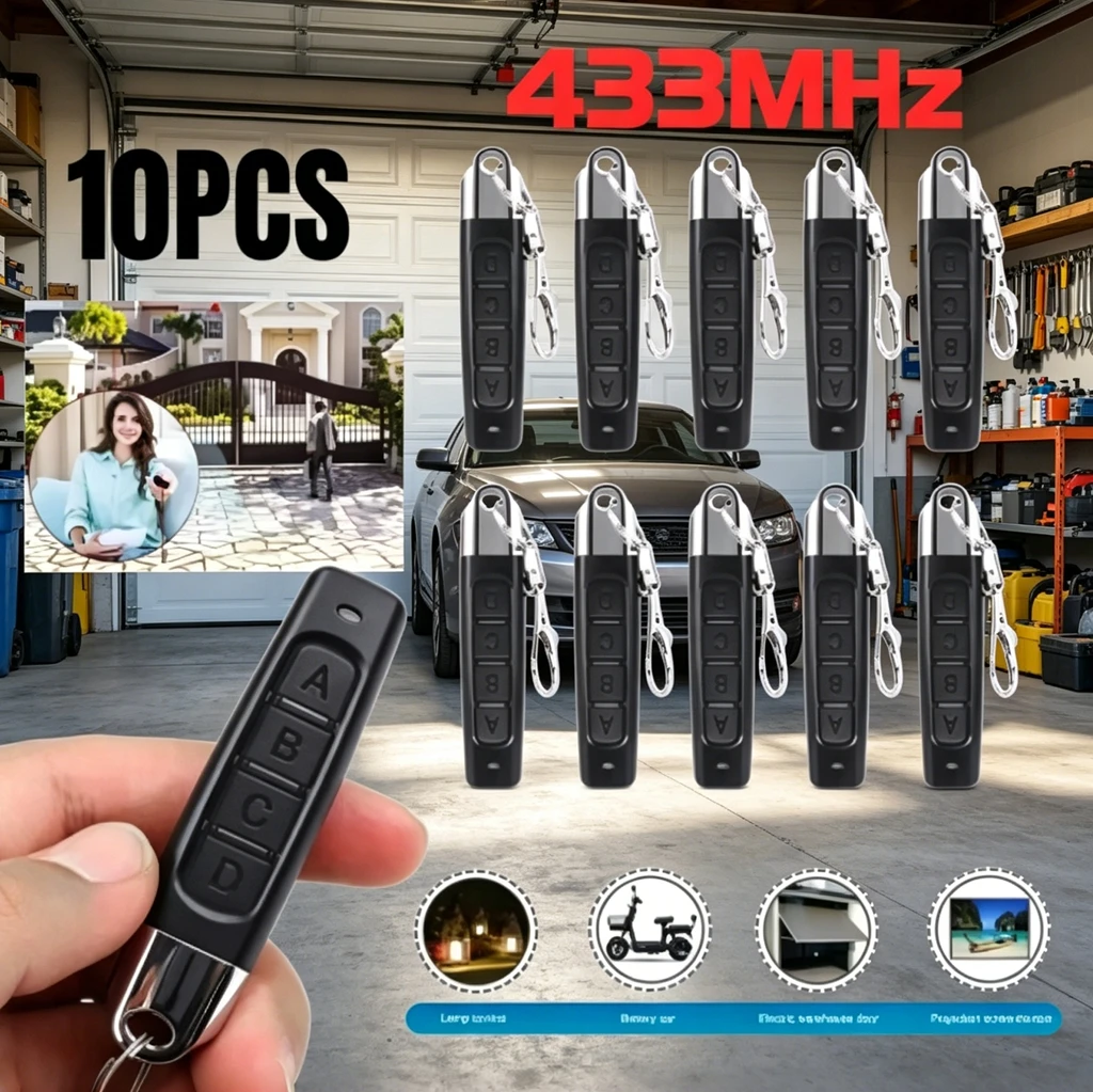 Bottle Opener Keyring - 433MHz 4-Tasten-Fernbedienungs-Duplikator 1/50 Stück Klon-Code-Kopierer für