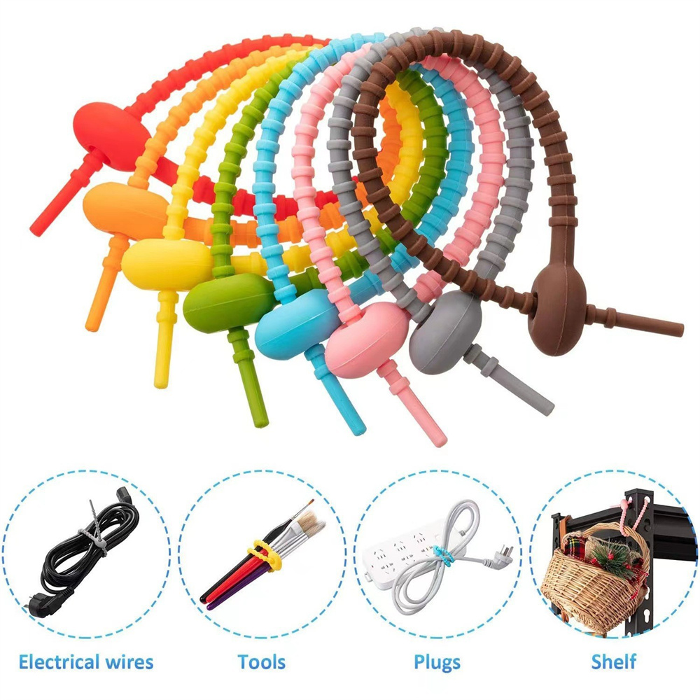 10 Stück/Set Mehrfarbige Silik – Gear Tie Reusable Bewertung und Preis