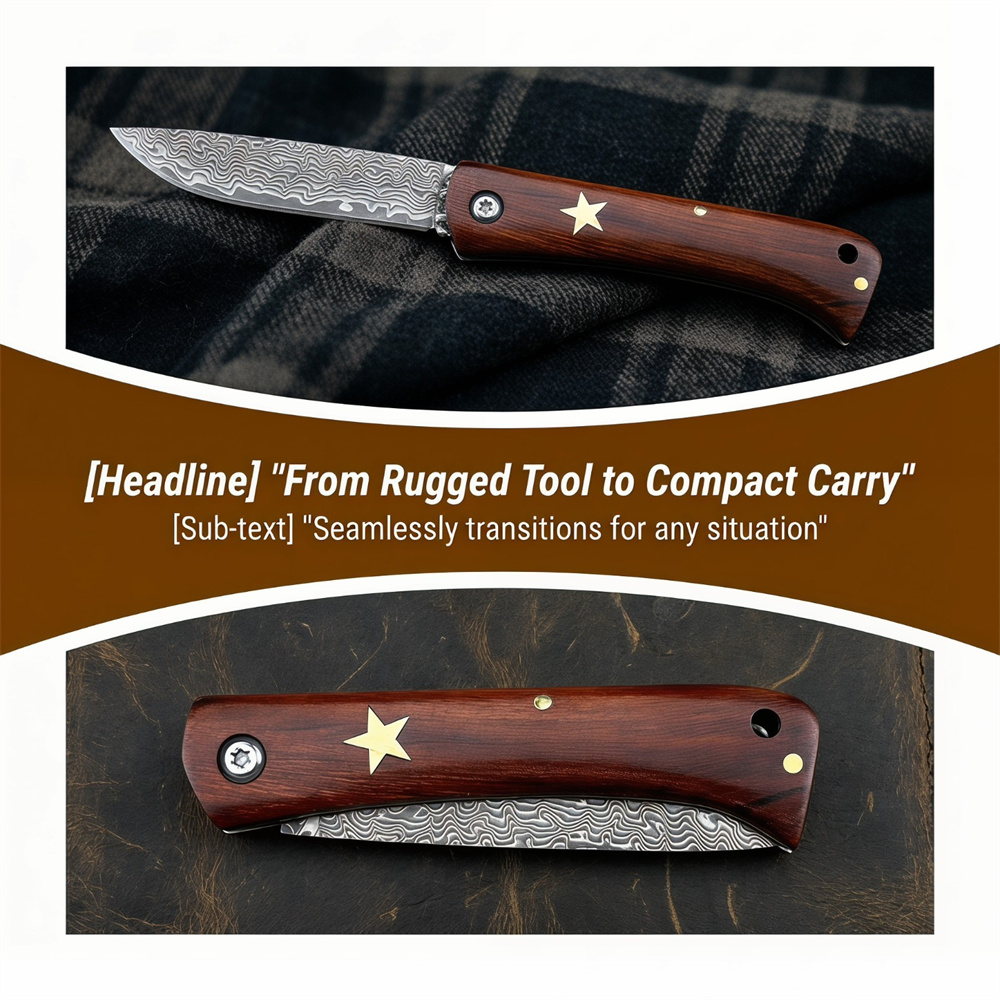 Kompaktes Outdoor-Überlebensme – Edc Fixed Blade Deep Carry Bewertung und Preis